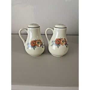 Hall MCM Vintage Orange Poppy Handled Salt & Pepper Set w/o stoppers